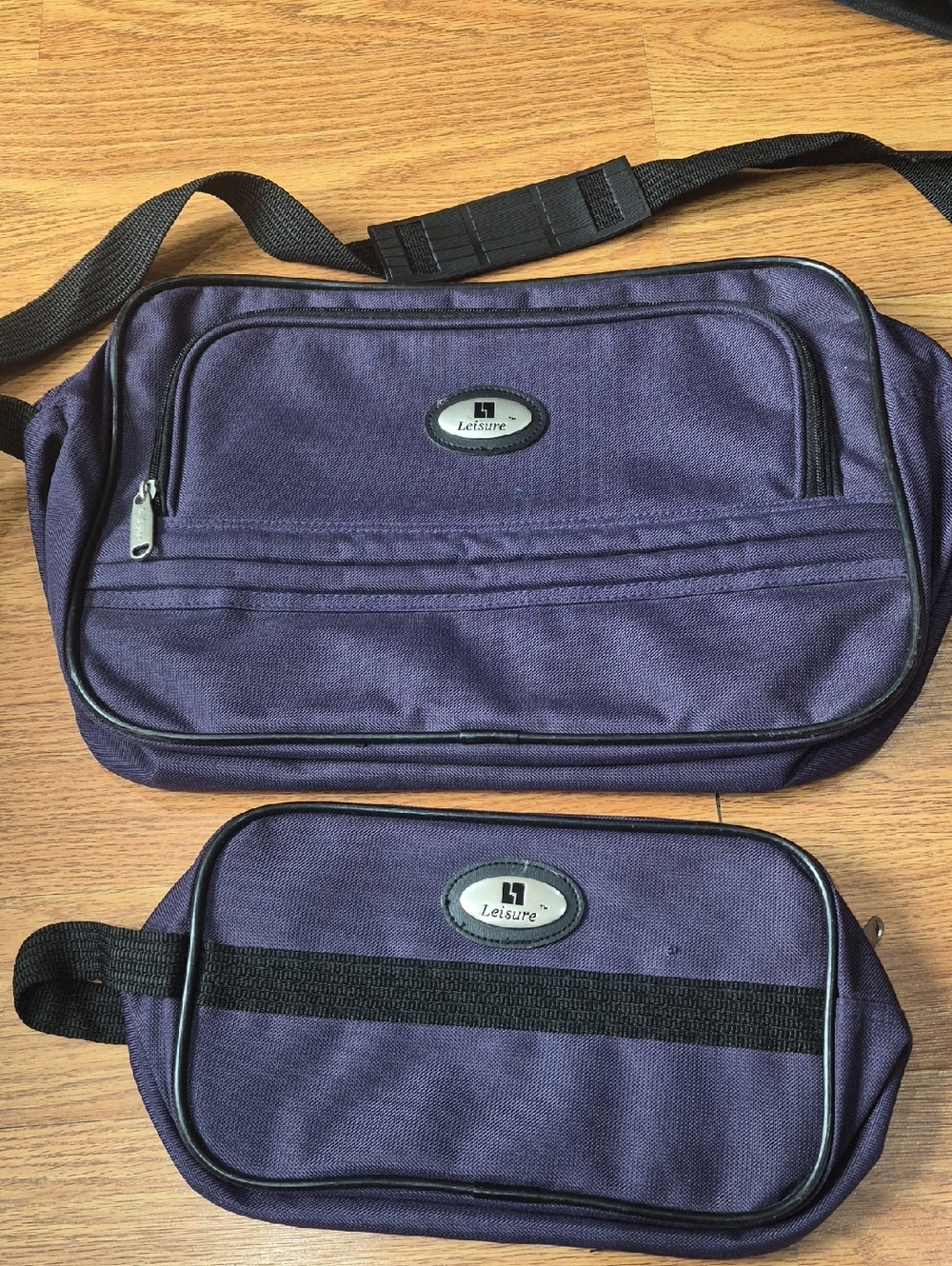 Purple Travel  Bag - Compact Crossbody Organizer 2 Pc